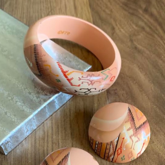 Handpainted Earring/Bracelet Set - Picture 14 of 15